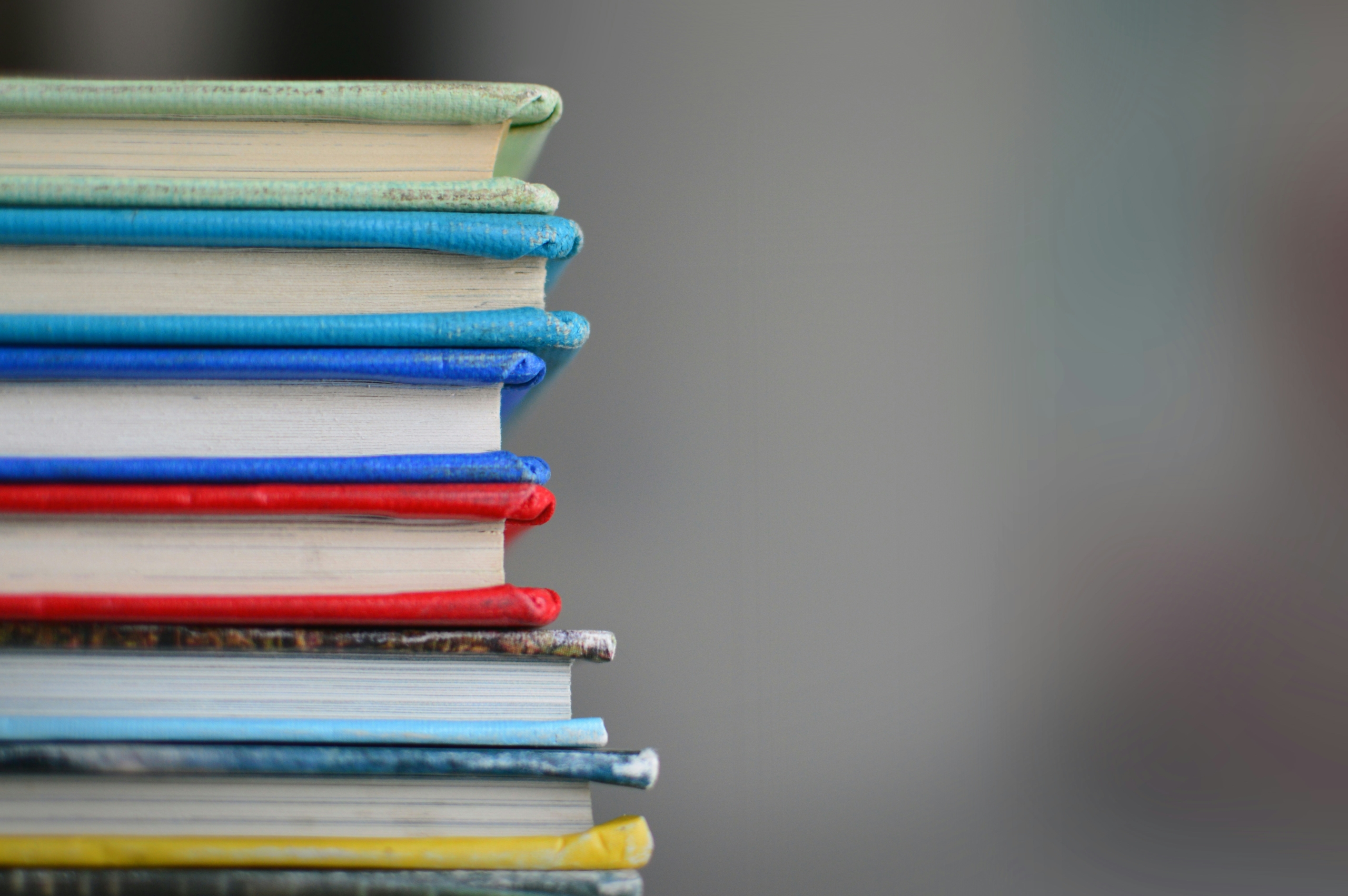 vertical stack of books