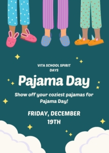 Pajama Day is Friday, December 19th